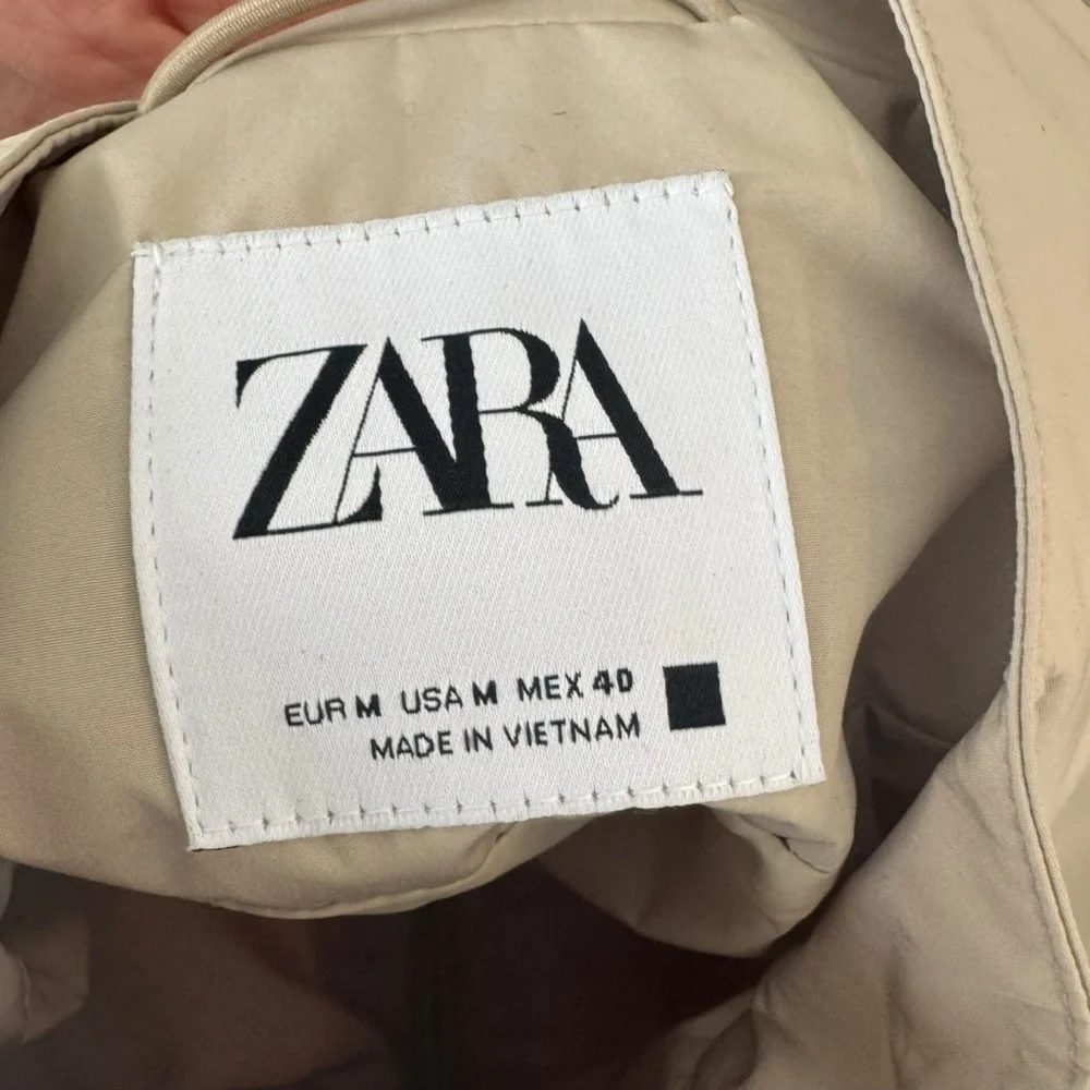 Zara - NWT Men’s Stone Zip Front Jacket Neutral Lightweight Sz M - Picture 7 of 11